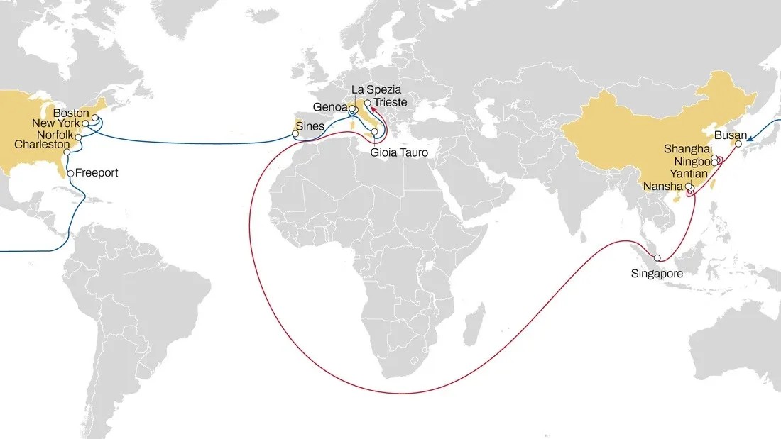 MSC upgraded the Dragon and Jade routes, adding new direct ports of call and significantly shortening the Asia-Europe route