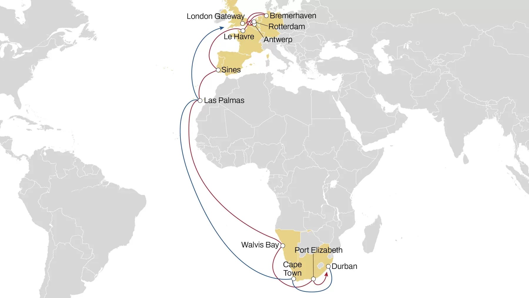 MSC's new Iroko route connects China with Singapore to major West African ports